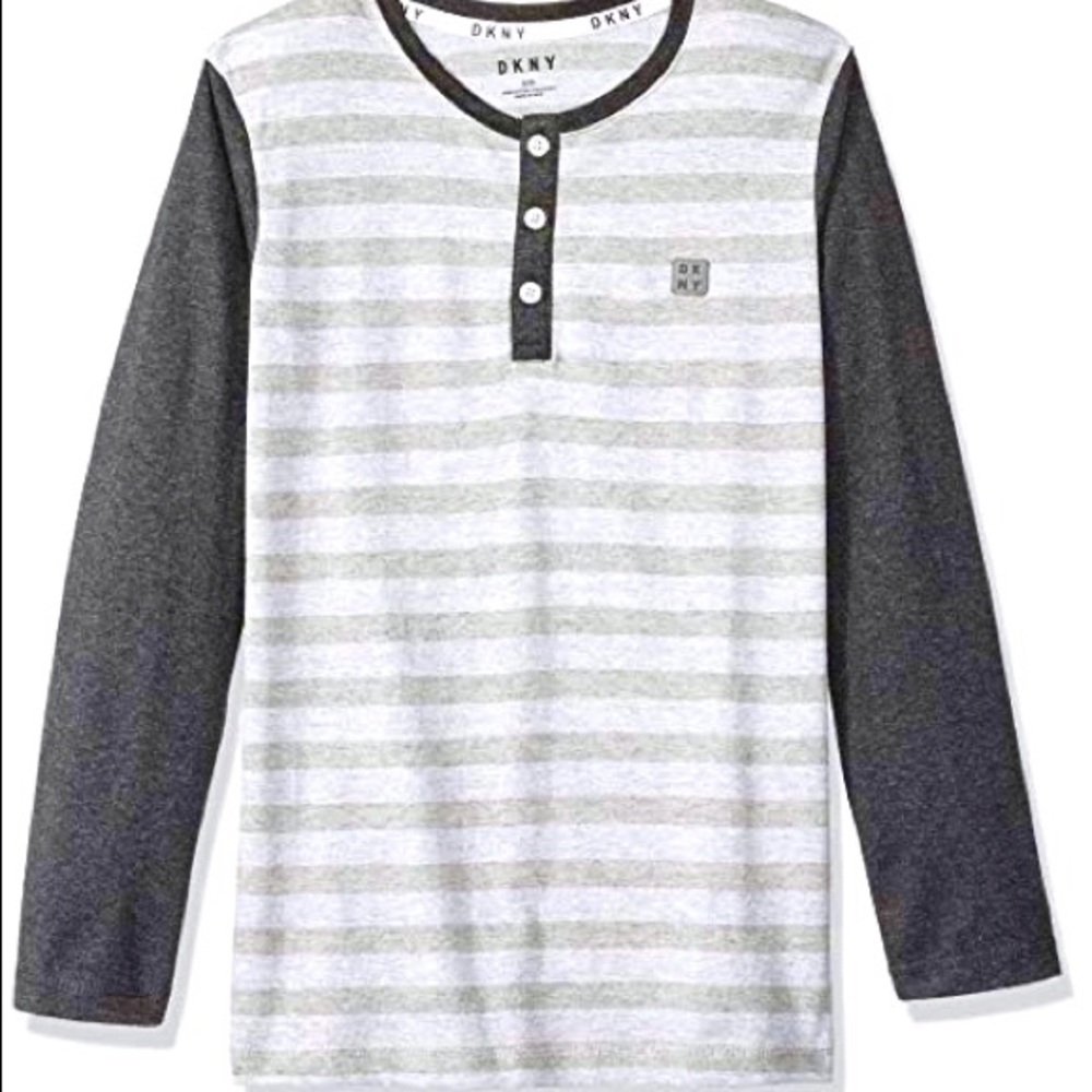 Boys DKNY Long Sleeve Shirt Striped Sz 14/16 L